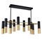 Cwi Lighting Anem 10 Light Down Chandelier With Matte Black & Satin Gold Finish 1015P32-10-129 - alternate 1